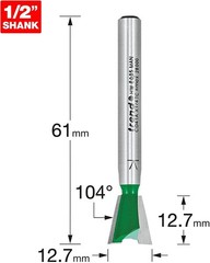 C041AX1/4TC Craft Pro 1/4-Inch Shank Dovetail Router Bit, C041AX1/4TC X Dur…