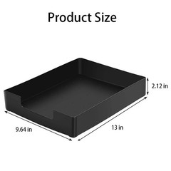 Letter-Size Tray, Desk Drawer Organizer, A4 Plastic Paper Tray, Stackable Pla…
