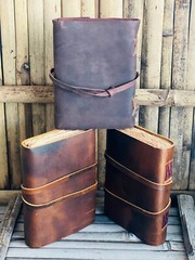 5×7 in Combo Of 3 Leather Key Journals Blank Deckle Vinatge best gift for Unisex