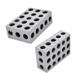 1 Pair 2-4-6 Blocks 23 Holes Matched Ultra Precision .0002″ Machinist 246 Jig