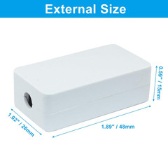 5 Pieces Project Box Small ABS Plastic Junction Box Electrical Project Case Whit