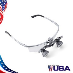 Dental Surgical 5W Medical 2.5X Ergo Binocular Loupes Flip-Up Glass Adjustable