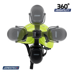 CLIP-ON EAR MUFF PROTECTOR HARD HAT MOUNTING Black 25db