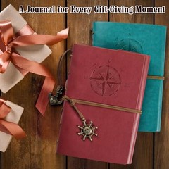 Leather Writing Journal Notebook, MALEDEN Classic Spiral Bound Notebook