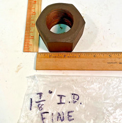 (1) 1 7/8″-10 Hex Nut Steel Plain FINE THREAD 1 7/8-10 1.87″ HEX NUT (2.76×1.74)