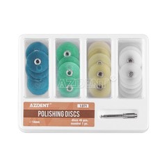 40Pcs Dental Composite Finishing Polishing Discs assorted kit 12/14mm+Mandrel
