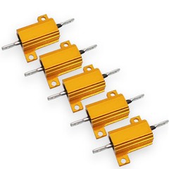 US Stock 5x 1K ohm 1KR 10W Watt Aluminum Housed Metal Case Wirewound Resistors