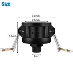 275 330 Gallon IBC Tote Water Tank Drain Adapter 2″Cam Lock for Garden Hose 3/4″