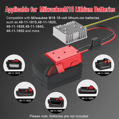 240W 20A 18V to 12V Step Down Converter Compatible with Milwaukee 18V Battery