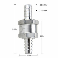 3/8″ 10mm Inline One Way Check Valve Fuel Diesel Gas Liquid No Return Universal