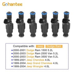 Fuel Injectors 4 Holes 0280155784 for Jeep Dodge 4.0L 5.2L 1999-2004