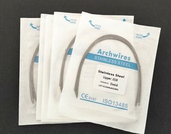 Dental Orthodontic Treatment Stainless Steel Arch Wires Round Ovoid Form