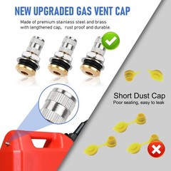 Gas Can Vent Caps | 6 Pack Fuel Gas Tank Vent Caps | Metal Gas Can Replacemen…