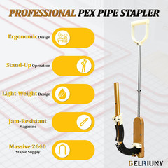 PEX Pipe Stapler with 2640 Foamboard Staples for Easy Installation