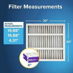 Filtrete 20x20x4 AC Furnace Air Filter, MPR 1550, MERV 12, Fits Honeywell, CE…