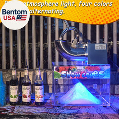 48L Snow Cone Machine, 500LB/H Commercial Shaved Ice Machine, 300W Electric Ice