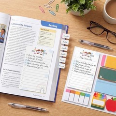 Rainbow Boho Teacher Sticky Notes Set – 440 Count of Inspirational Memo Pads