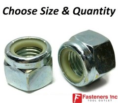 Nylon Insert Lock Nuts Nylock Zinc Plated (Choose Size & Quantity)