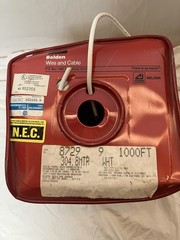 Belden 8729 4C 22AWG Shielded Audio Control Cable Partial Reel ~900 FT White