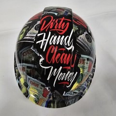 CAP STYLE hard hat custom hydro dipped IN DIRTY HANDS CLEAN MONEY NEW