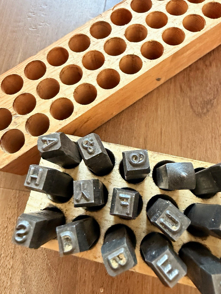 Young Bros. Stamp Wof 3/16 in Steel Hand Punch Letter & Number Set Wood Box