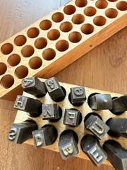 Young Bros. Stamp Wof 3/16 in Steel Hand Punch Letter & Number Set Wood Box