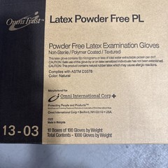 Ommi Trust Latex Power Free PL Non Sterile / Polymer Coated / Texture