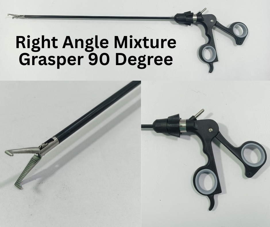Laparoscopic Right Angle Mixture Grasper 90 Degree 5mmx330mm SS Tool CE Approved