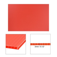 Corrugated Plastic Sheets,3mm Red Blank Yard Lawn Signs,8Inch x 12Inch 1PC