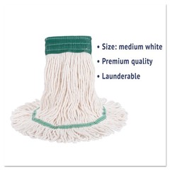 Boardwalk 502WHEA 5 in. Super Loop Cotton Wet Mop Head – Medium, White New