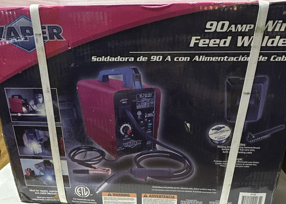 Vaper 90Amp 120V Gasless Flux Core Wire Feed Welder Thermal Protection 41185
