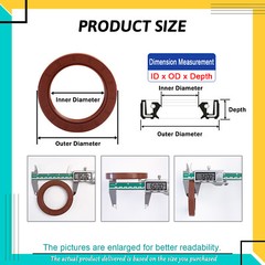 Oil Seal Metric Size Rotary Shaft Seal 22 to 26mm Inner diameter FKM Rubber 70