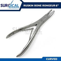 Double Action Bone Rongeur 6″ 15cm SLIGHT ANGLED JAW Surgical ENT German Grade