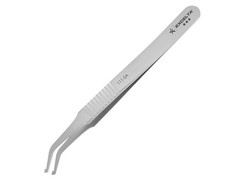 Excelta 111-SA Tweezers, SMD, 39 Deg. Bent 0.078’x0.07′ Groved Paddle Tip,