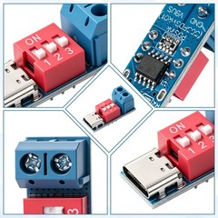 Silver Blue Pink USB C PD Trigger Board Module PD QC Decoy Tools