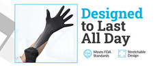 Black Nitrile Black Disposable Gloves Large, 200 Count – BBQ, Tattoo, Hair Dye,