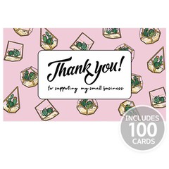Thank You Cards Small Business (3.5 x 2 Inches – 100 pcs, 300GSM) by Modern 5th