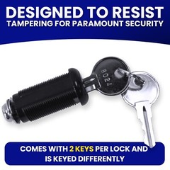 FJM Security 9100A-BLK-KD Disc Tumbler Cam Lock, Lock For Smart Home, Cabinet…