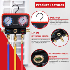 HVAC Manifold Gauge Set for R22/R410a/R134a 3 Way