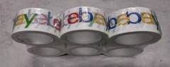 6 ROLLS OF OFFICIAL EBAY BRANDED TAPE L.E. PACKING SHIPPING SUPPLIES 75′ x 2″