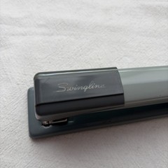 Vintage Blue Gray Swingline Model 401 Metal Desktop Stapler USA Works