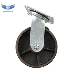 4PCS 6″ Heavy Duty Casters Cast Iron Wheels,Load Capacity 1300LBS with Brake