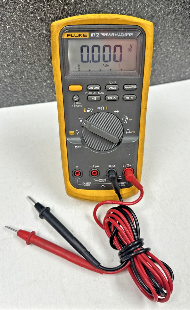 Fluke 87V True RMS Industrial Digital Multimeter w/ Leads