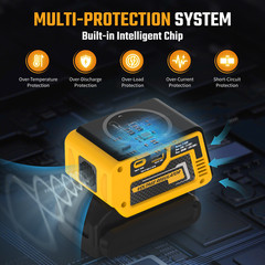 300W power Regulator Wireless charge for Dewalt 20V Battery,2-30V DC Adjustable