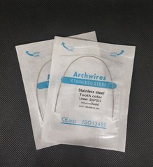20Packs Dental Orthodontic Stainless Steel Tooth Color Rectangular Arch Wires