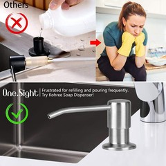 Brass Brushed Nickel Soap Dispenser 47″Extension Tube Kit for Kitchen Sink Pump