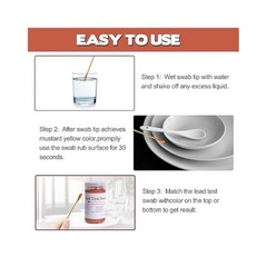 Home Lead Test Swab Kit, 60 Swabs for 30,Second Results on