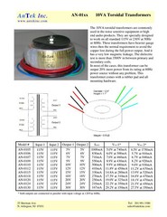 10VA 6V + 6V 12VCT Small Toroidal Power Transformer Antek AN-0106