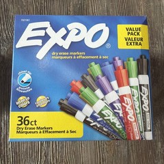 Expo 36 Pack Dry Erase Markers Chisel Tip Whiteboard Assorted Colors Value Pack