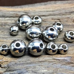Ø 3mm- 60mm Stainless Steel Balls w Hole Bearing Smooth Through Hole Steel Ball
